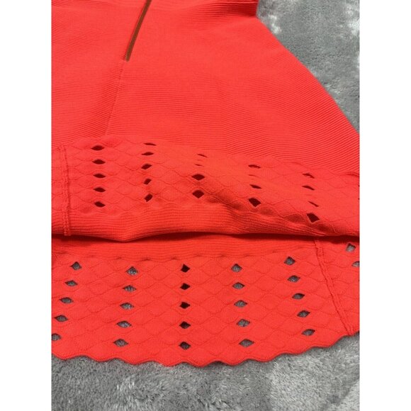 NWT Ted Baker Dress Womens 3 US 8 Neon Pink Coral Zaralie Jacquard Knit Skater - Picture 12 of 12